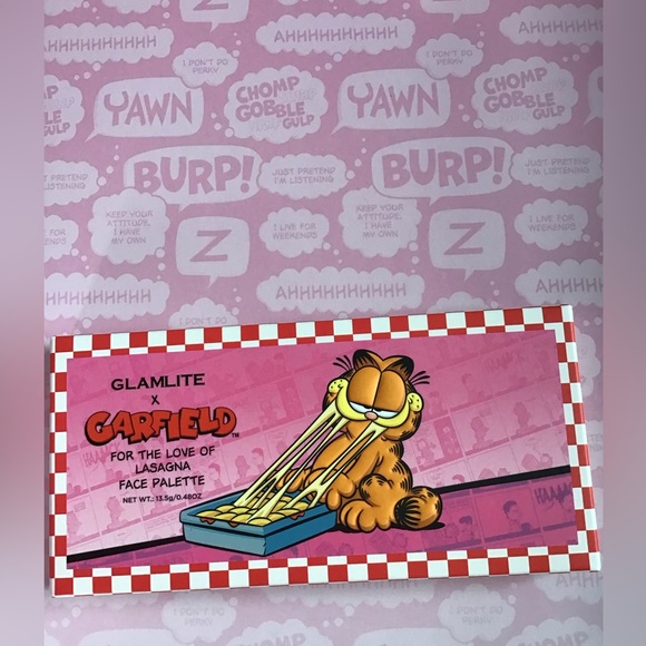 Garfield x Glamlite PR Box Set 7 Pcs Lip kit, blush palette eyeshadow mirror bag - Picture 4 of 13